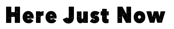 Here Just Now font preview